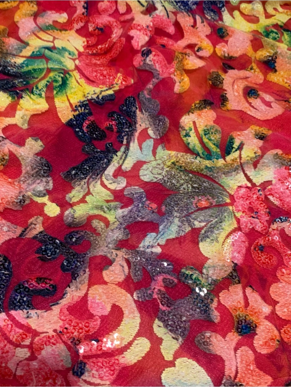 Laundry By Shelli Segal Red Multi-Color Sequin Mini Dress - Picture 3 of 10